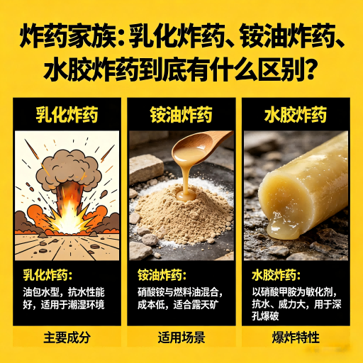 綦江炸药家族：乳化炸药、铵油炸药、水胶炸药到底有什么区别？